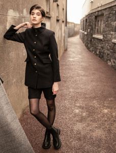 Maggie Tweed Shorts - Navy Fleck | Aran Sweater Market