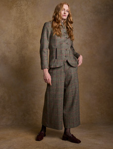 sheller シェリエ big check tweed culottes big check tweed culottes – shéller / シェリエ