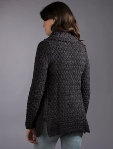 Waterfall Cable Cardigan - Anthracite