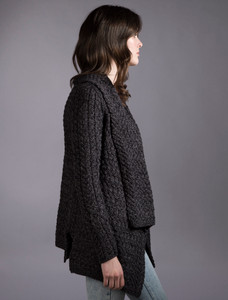 Waterfall Cable Cardigan - Anthracite