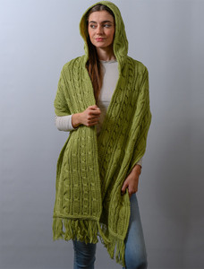 Hooded Scarf Shawl  - Winter Pear