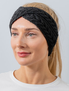 Supersoft Merino Crossover Headband - Black