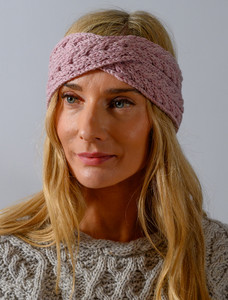 Supersoft Merino Crossover Headband - Winter Rose