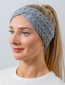 Supersoft Merino Crossover Headband - Ocean Grey
