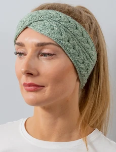 Supersoft Merino Crossover Headband - Seafoam Green
