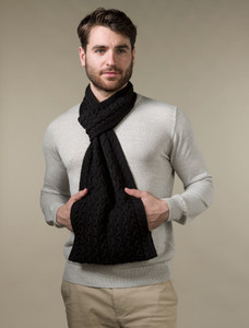 Pull Through Scarf  - Black