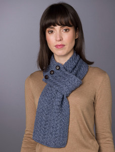 Aran Loop Scarf - Denim
