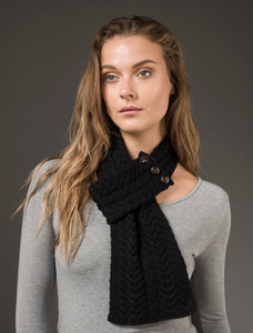 Aran Loop Scarf - Black