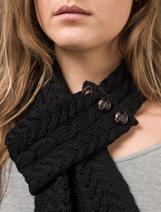 Aran Loop Scarf - Black