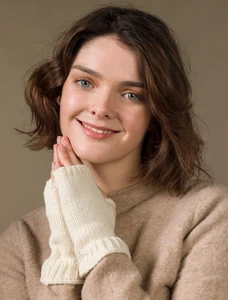 Super Soft Finger-less Mittens - Classic Aran