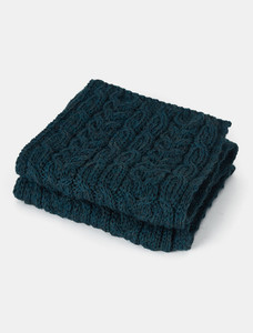 Aran Heritage Cable Scarf - Mallard