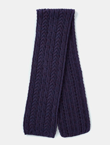 Aran Heritage Cable Scarf - Heather