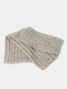 Aran Heritage Cable Scarf - Skiddaw