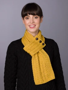 Aran Loop Scarf - Sunflower Yellow