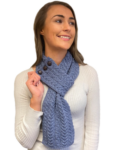Aran Loop Scarf - Denim
