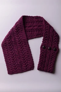 Aran Loop Scarf - Very Berry