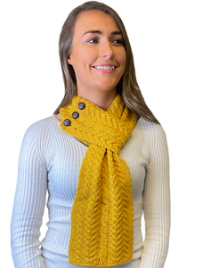 Aran Loop Scarf - Sunflower Yellow