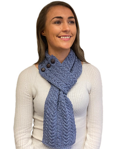 Aran Loop Scarf - Denim