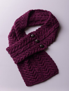 Aran Loop Scarf - Very Berry