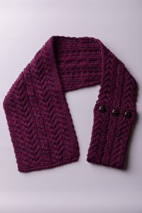 Aran Loop Scarf - Very Berry