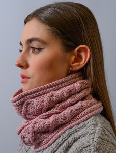 Extra Soft Aran Snood - Winter Rose