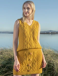 Ladies Aran Skirt - Sunflower Yellow