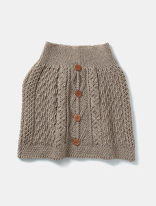 Aran Merino Mini Skirt - Wicker