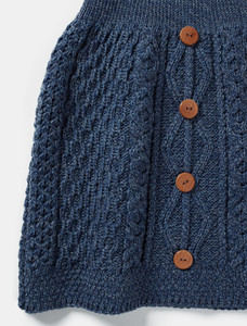 Aran Merino Mini Skirt - Denim