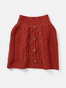 Aran Merino Mini Skirt - Autumn Leaf