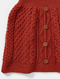 Aran Merino Mini Skirt - Autumn Leaf