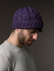 Aran Heritage Cable Wool Hat - Heather