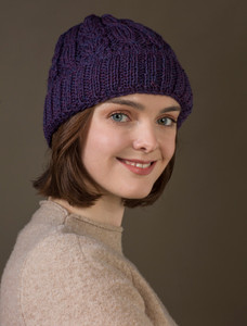 Aran Heritage Cable Wool Hat - Heather