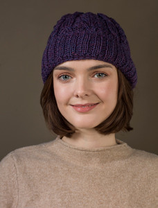 Aran Heritage Cable Wool Hat - Heather