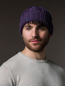 Aran Heritage Cable Wool Hat - Heather