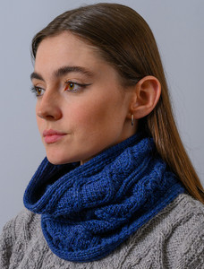 Extra Soft Aran Snood - Ink