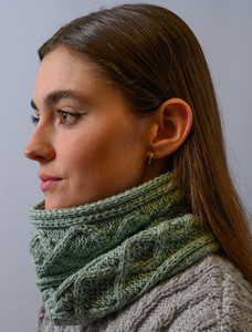 Extra Soft Aran Snood - Seafoam