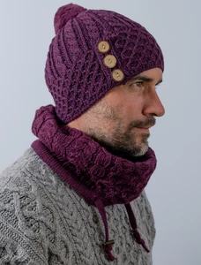 Extra Soft Aran Snood - Very Berry