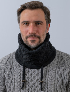 Extra Soft Aran Snood - Black