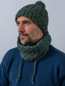 Extra Soft Aran Snood - Connemara Green