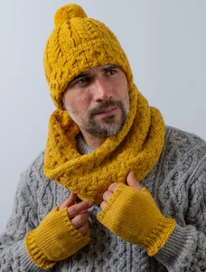Super Soft Fingerless Mittens - Sunflower Yellow
