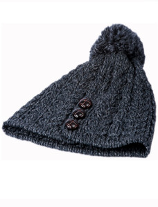 Merino Pom Pom Hat - Derby