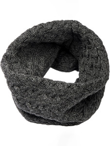Super Soft Aran Infinity Scarf - Slate Grey