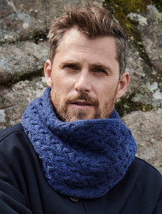 Super Soft Aran Infinity Scarf - Ink