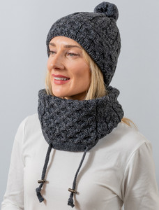 Extra Soft Aran Snood - Derby Grey