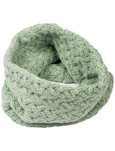 Super Soft Aran Infinity Scarf - Sea Foam