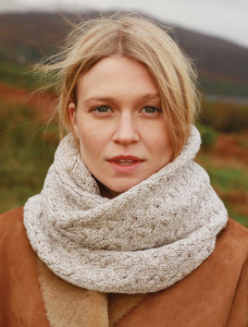 Super Soft Aran Infinity Scarf - Toasted Oat