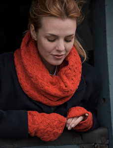 Super Soft Aran Infinity Scarf - Coral