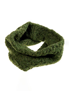Super Soft Aran Infinity Scarf - Meadow Green