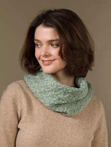Super Soft Aran Infinity Scarf - Sea Foam