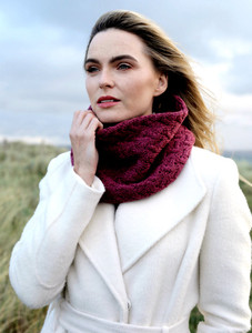 Super Soft Aran Infinity Scarf - Jam